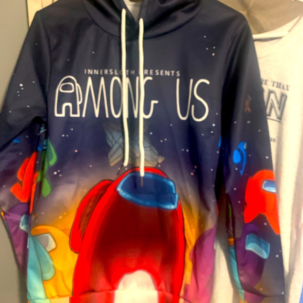 Youth large hoodie sweatshirt Among us NWT!